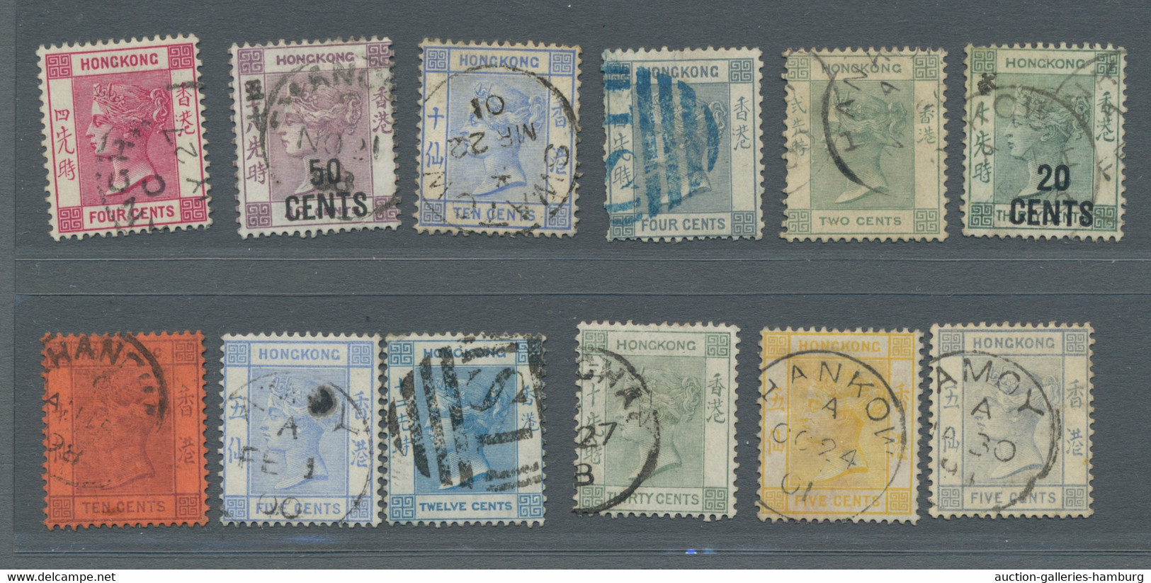 Hongkong - Treaty Ports: 1880-1900 (c.), Nice Lot Of 24 Stamps Showing A Variety Of Different Treaty - Sonstige & Ohne Zuordnung