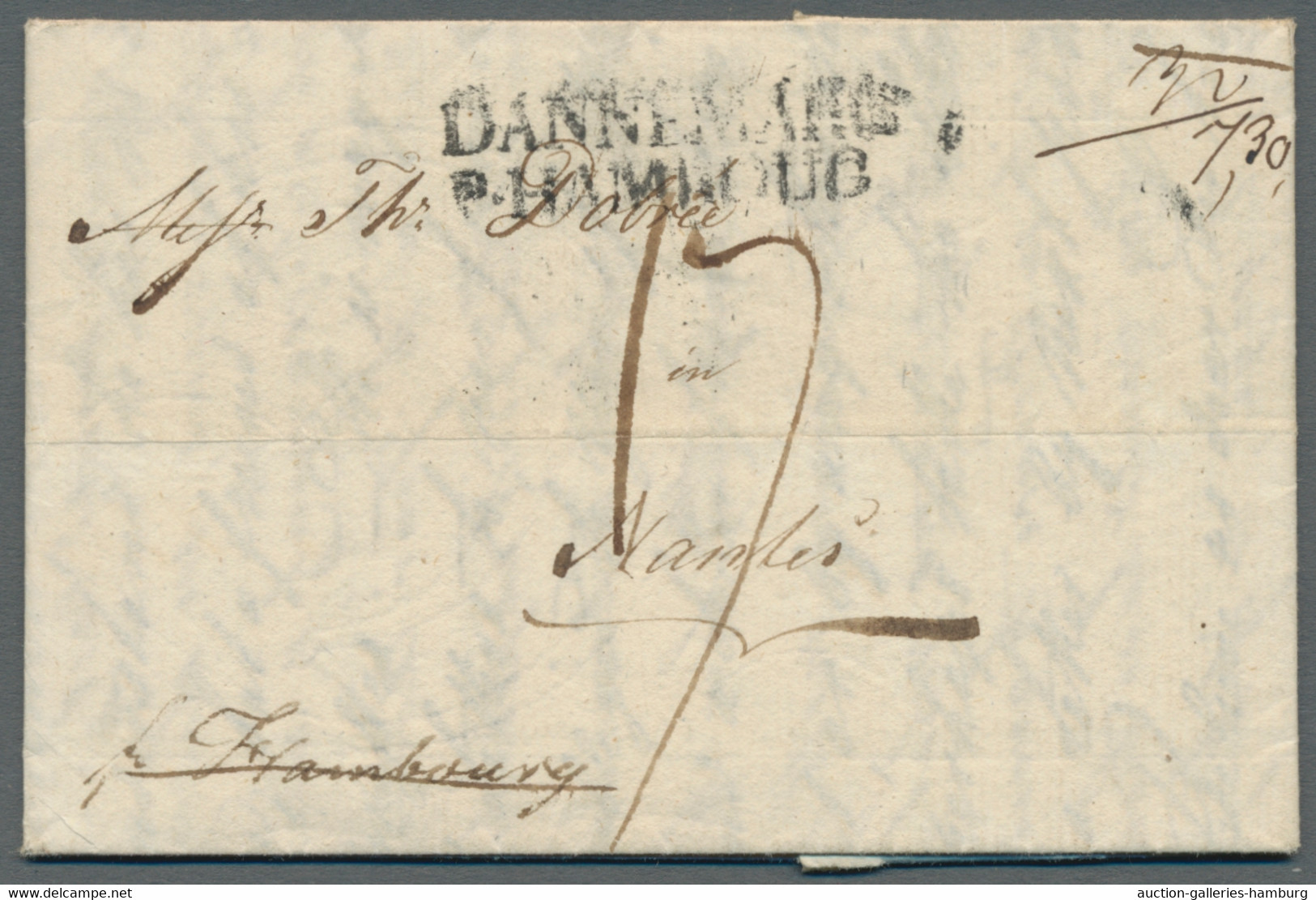 Hamburg - Französisches Postamt: 1812, Vollständiger Brief Aus Bergen Nach Nantes über Hamburg, Dort - Hamburg