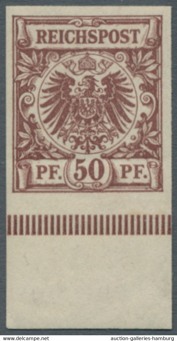 Deutsches Reich - Krone / Adler: 1889-1899, Drei Ungezähnte Probedrucke Bzw. Neudrucke In Postfrisch - Ungebraucht