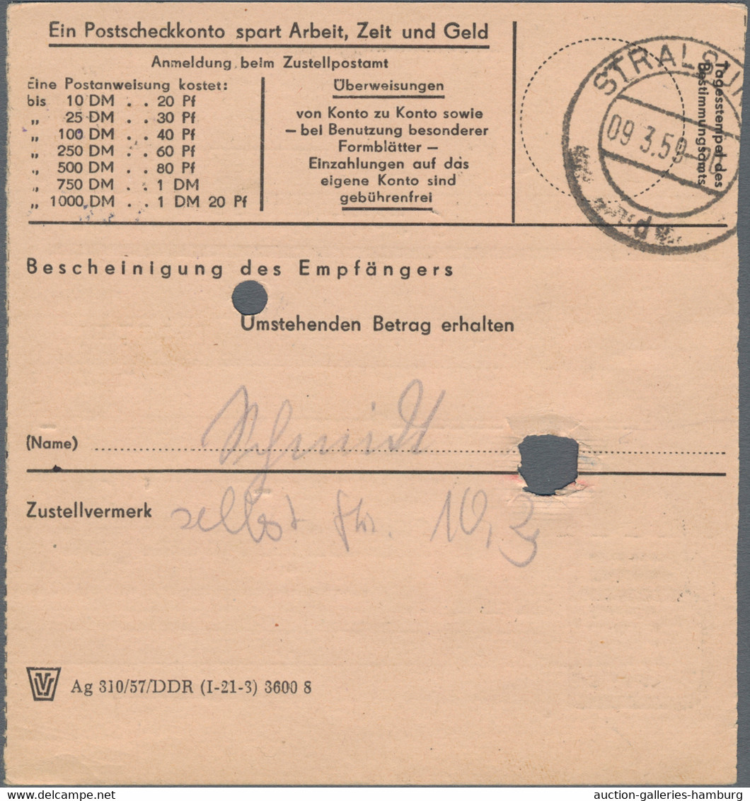 DDR - Dienstmarken A (Verwaltungspost B): 1954, 60 Pf Ultramarin, EF Auf Postanweisung über 150 Mark - Sonstige & Ohne Zuordnung