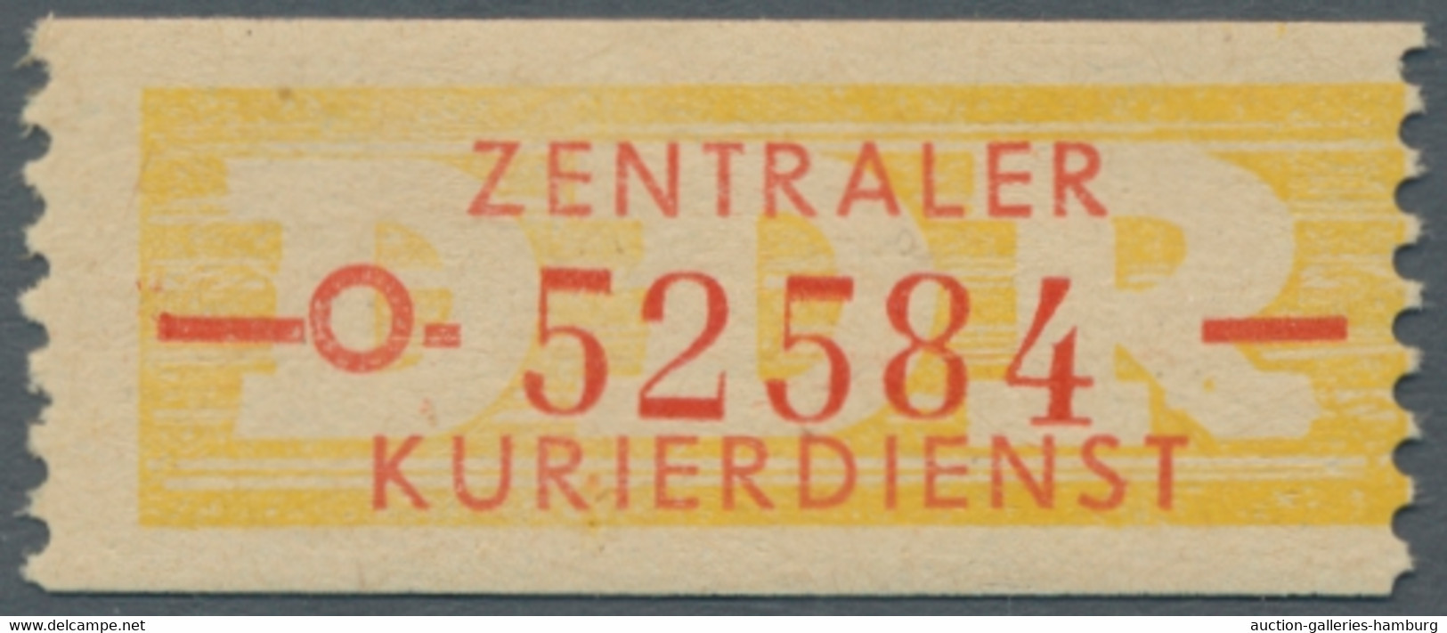 DDR - Dienstmarken B (Verwaltungspost A / Zentraler Kurierdienst): 1958, ZKD-Wertstreifen Mit Dünnen - Sonstige & Ohne Zuordnung