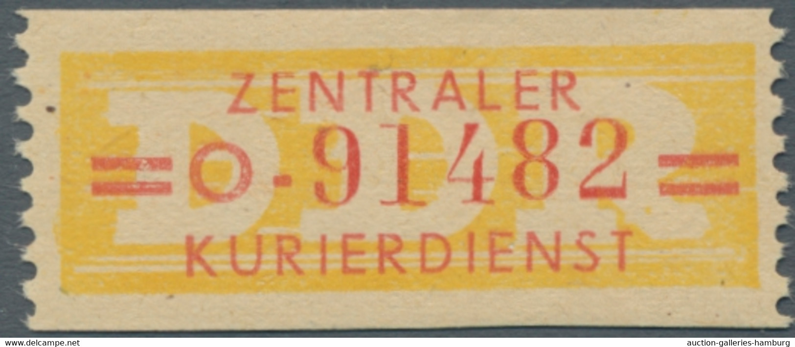 DDR - Dienstmarken B (Verwaltungspost A / Zentraler Kurierdienst): 1958, ZKD-Wertstreifen Mit Dünnen - Sonstige & Ohne Zuordnung