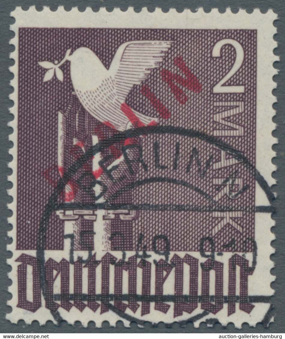 Berlin: 1949, Rotaufdruck 14 Werte Komplett Gestempelt In Guter Erhaltung Geprüft A. Bzw. D. Schlege - Gebraucht