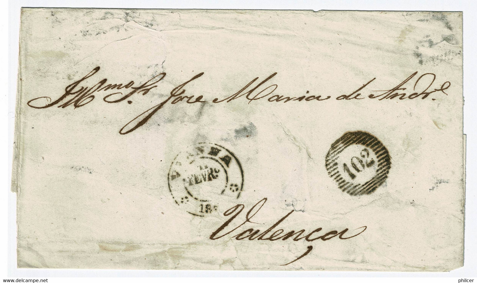 Portugal, 1856/8, # 12, Viana Do Castelo-Valença - Covers & Documents