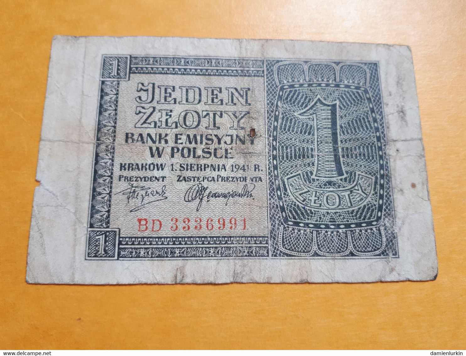 POLOGNE 1 ZLOTY 1941-08-01 P-99b - Poland