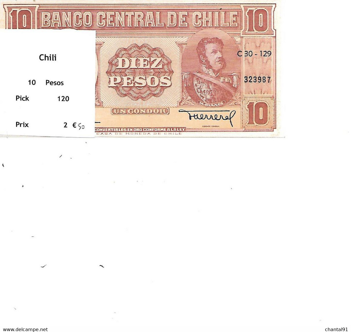 CHILI 10 PESOS PICK 120 - Chili