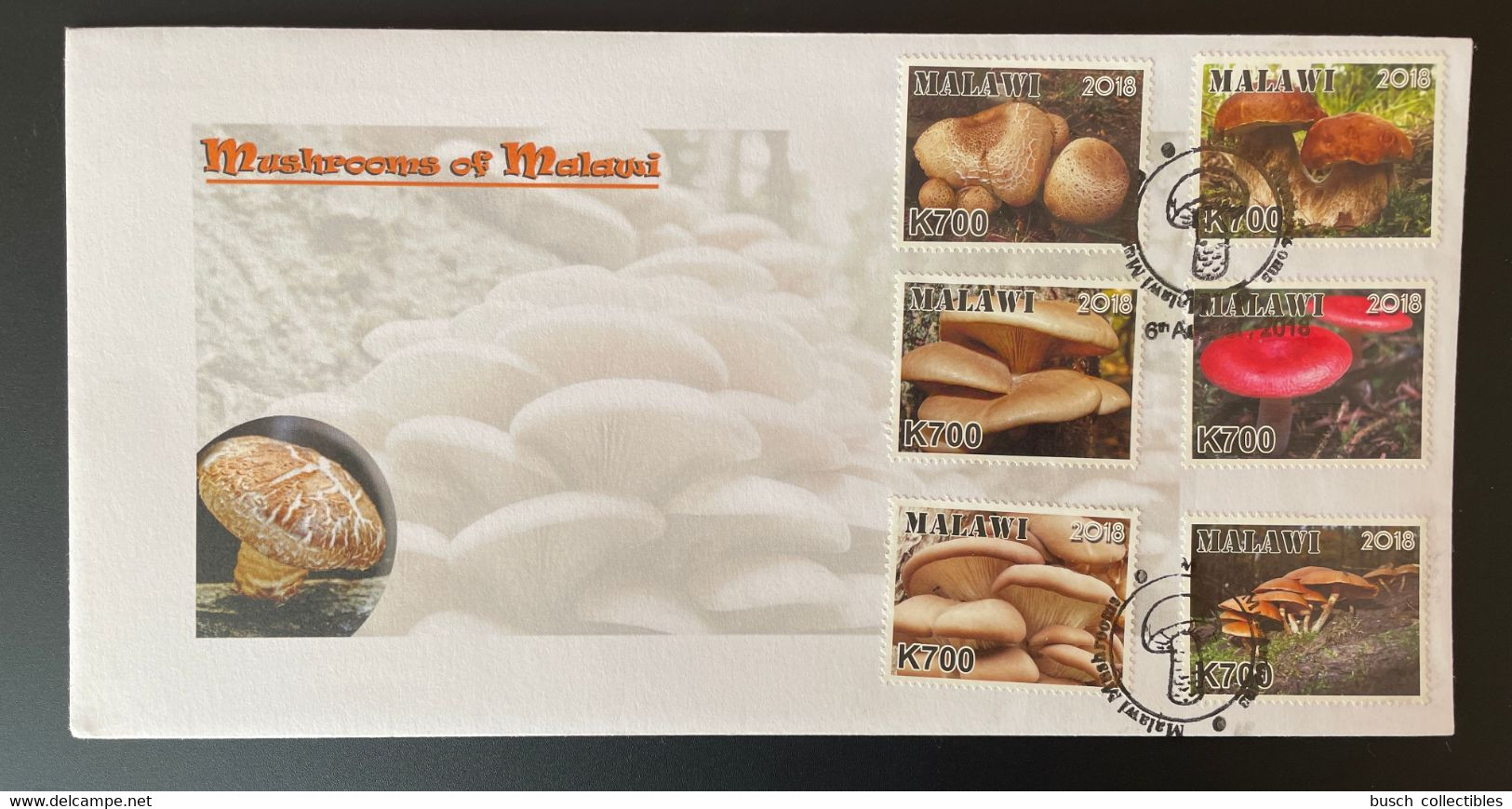 Malawi 2018 FDC Mi. 986 - 991 Mushroom Pilze Champignons MNH** - Mushrooms