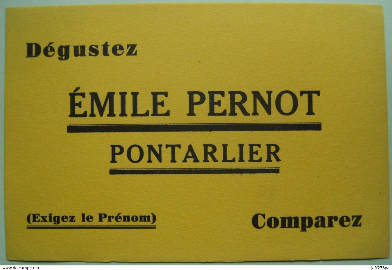 Buvard Fabrique D'Apéritifs - " Emile PERNOT " - Etablissements De Pontarlier 25 - Doubs   A Voir ! - P