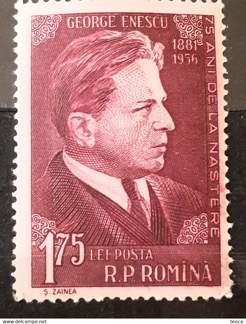 Errors Romania 1956 # Mi 1631 Music George Enescu With  Errors Mnh - Errors, Freaks & Oddities (EFO)