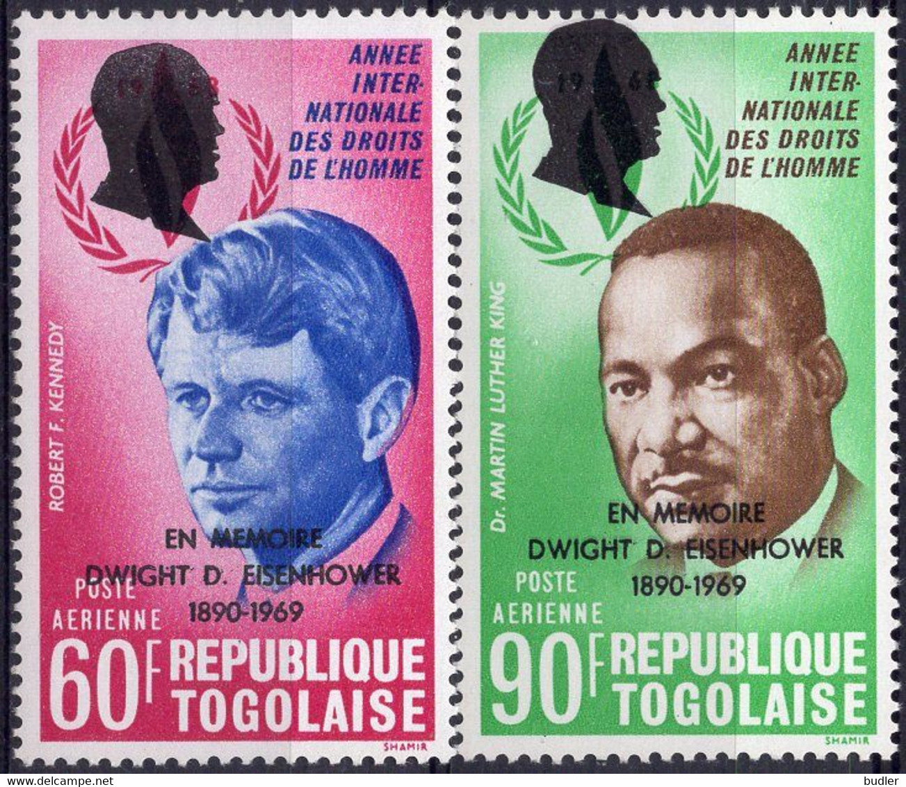 TOGO :1969: Y.597-600 & LP/PA 105-06*** Postfris/neufs/MNH:HUMAN RIGHTS,MARTIN LUTHER KING,Pope JOHN XXIII,R.F. KENNEDY - Martin Luther King