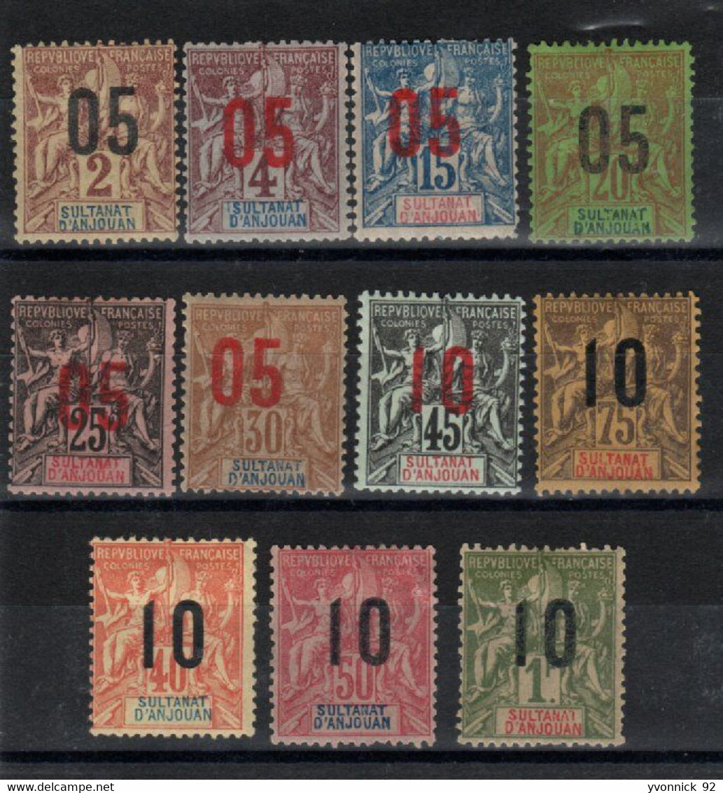 Anjouan - 1912 - N°20/31 - Other & Unclassified