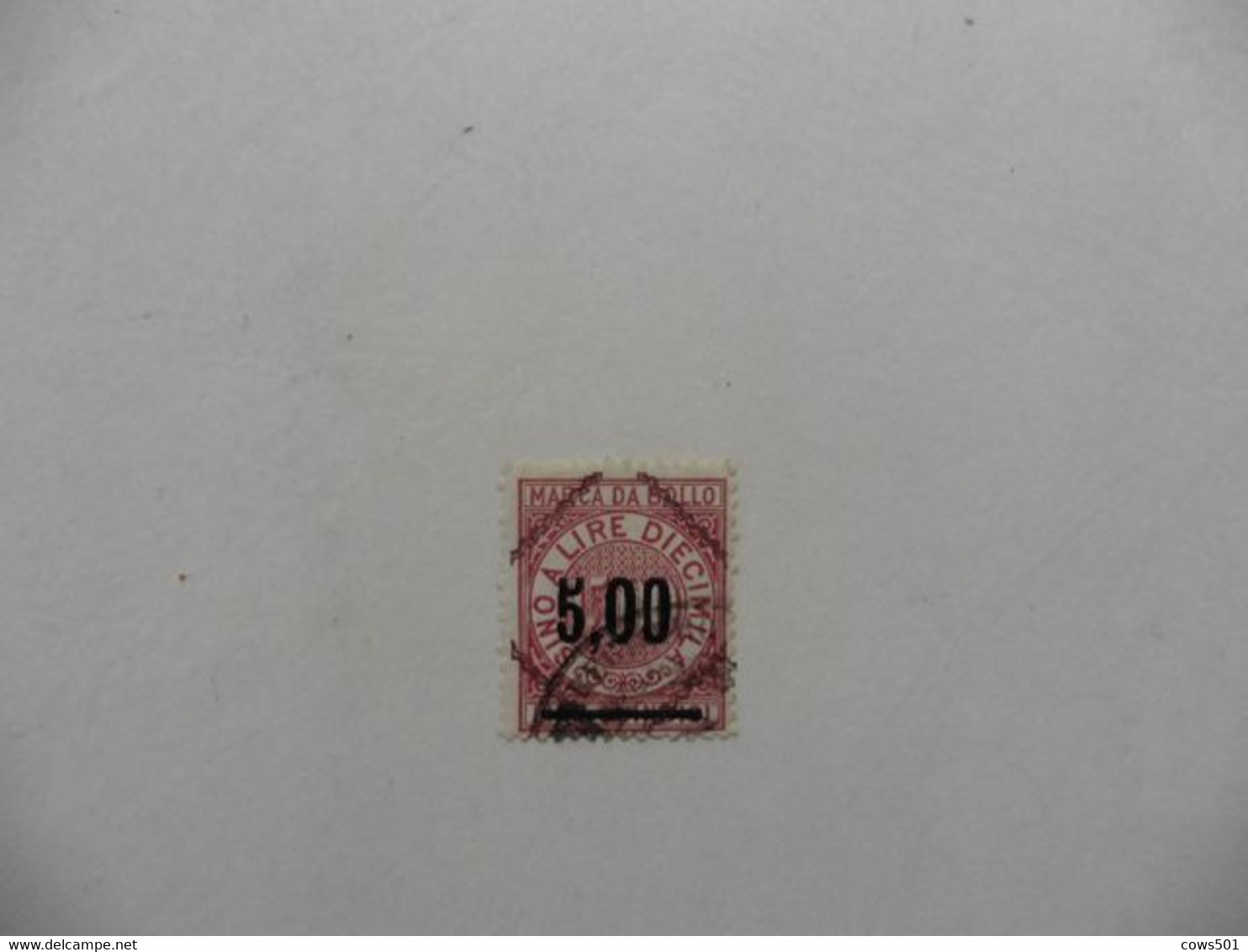 Italie > Fiscaux : Timbre  Marca Da Bollo   Surcharge En Noir - Revenue Stamps