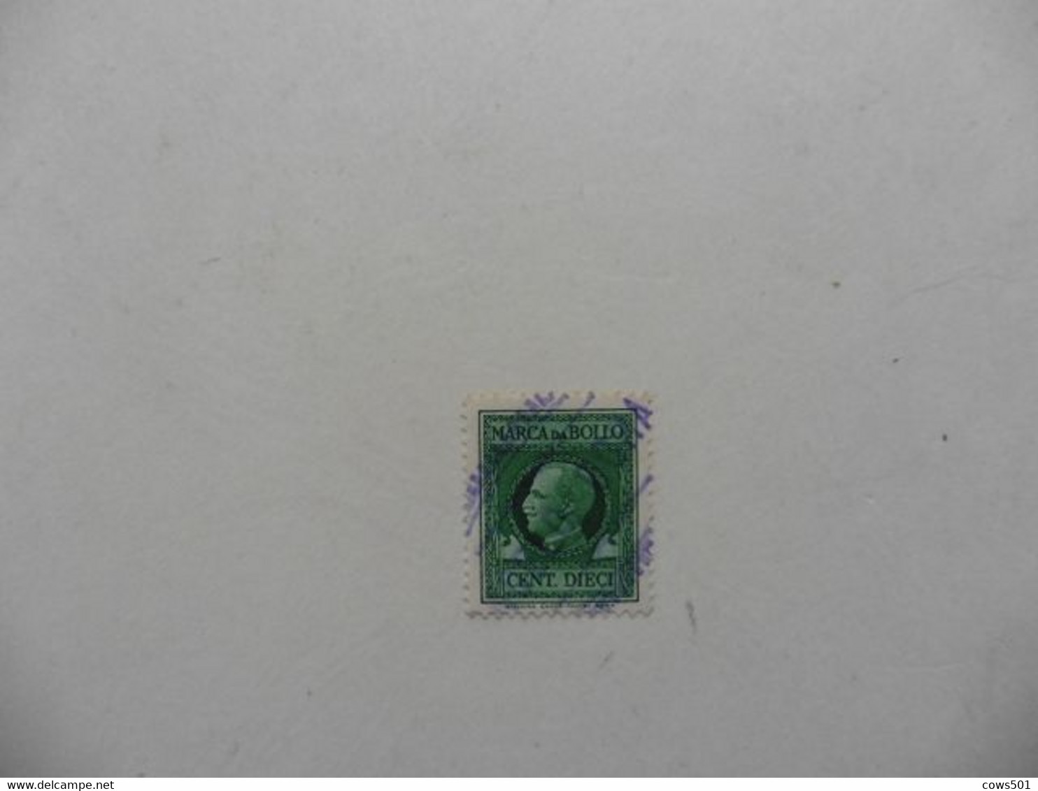 Italie > Fiscaux : Timbre  Marca Da Bollo   Cent Diéci - Revenue Stamps