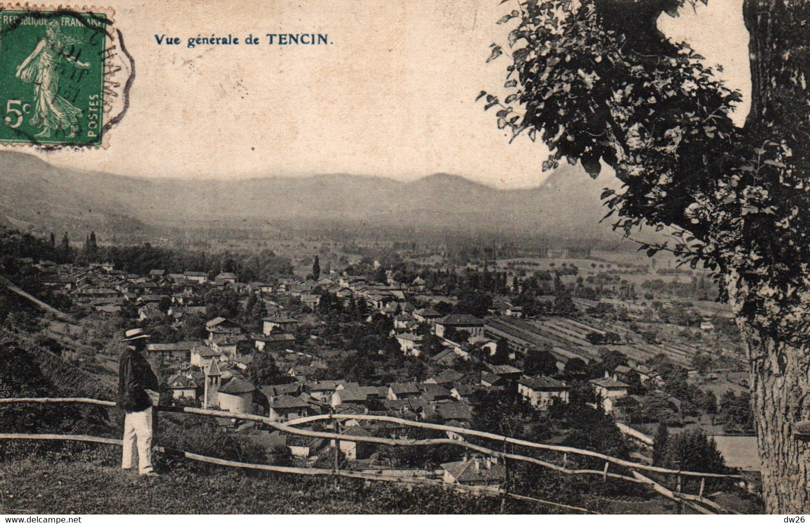 Vue Générale De Tencin (Isère) Petite Animation - Carte De 1910 - Châtonnay