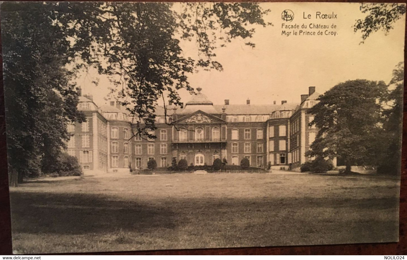 Cpa écrite En 1924, Le Roeulx Façade Du Château De Mgr Le Prince De Croy, éd  Mme Vve Thomas-Mrrin Nels, BELGIQUE - Le Roeulx