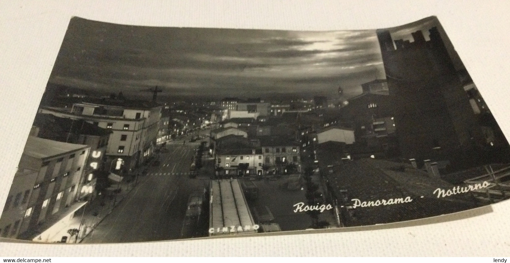 Rovigo Notturno Stazione Corriere Bus Viaggiata 1961 - Rovigo