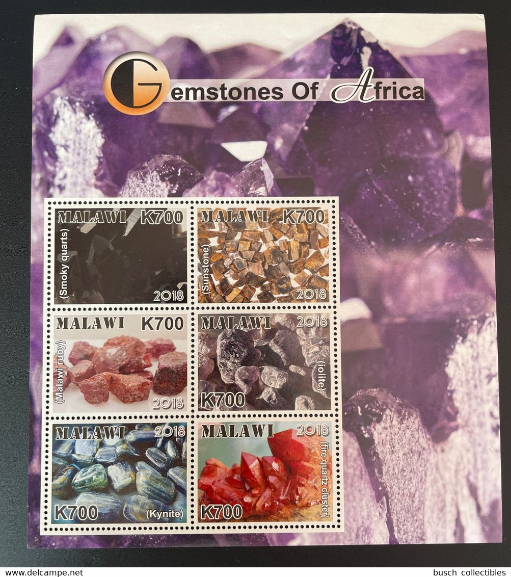 Malawi 2018 / 2019 Mi. 1034 - 1039 Gemstones Pierres Précieuses Mineralien - Minéraux