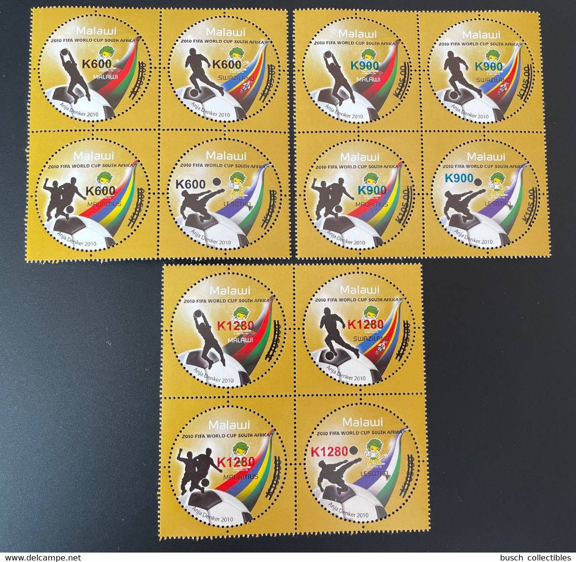 Malawi 2010 / 2020 Overprint Surchargé World Cup FIFA South Africa Coupe Du Monde WM SAPOA Souvenir Sheet Bloc Block - 2010 – Afrique Du Sud