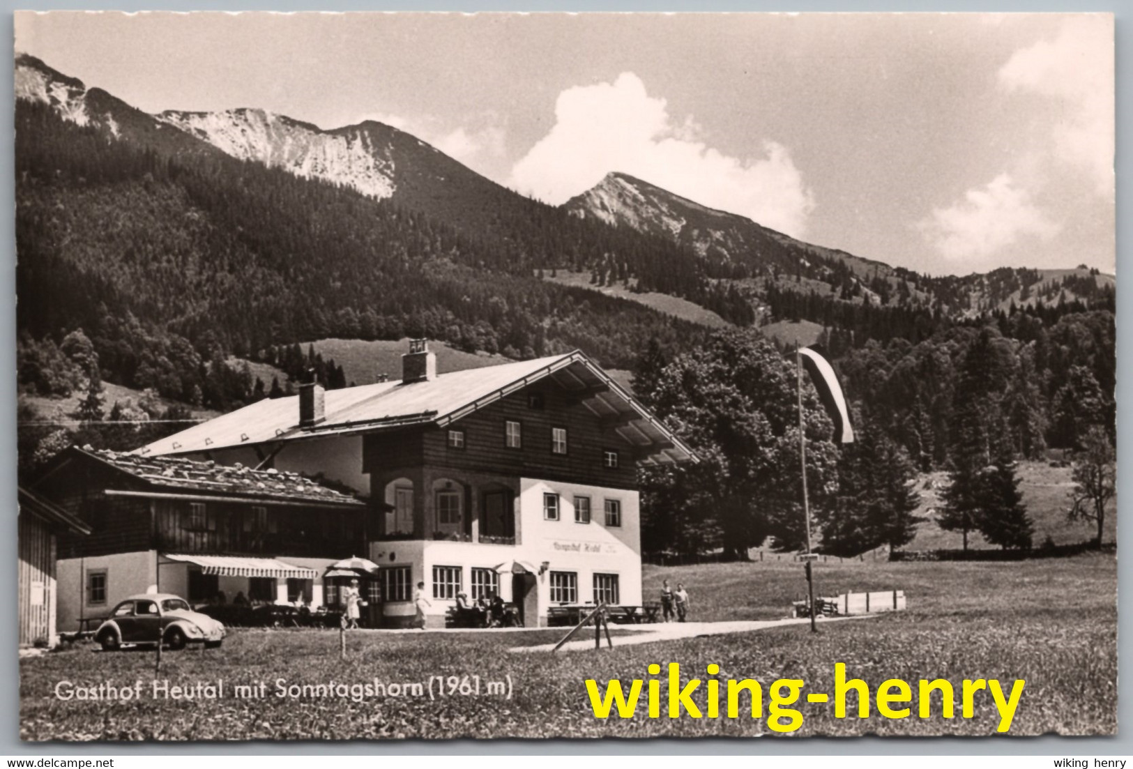 Unken - Alpengasthof Heutal Mit Sonntagshorn 1   Mit VW Käfer - Unken