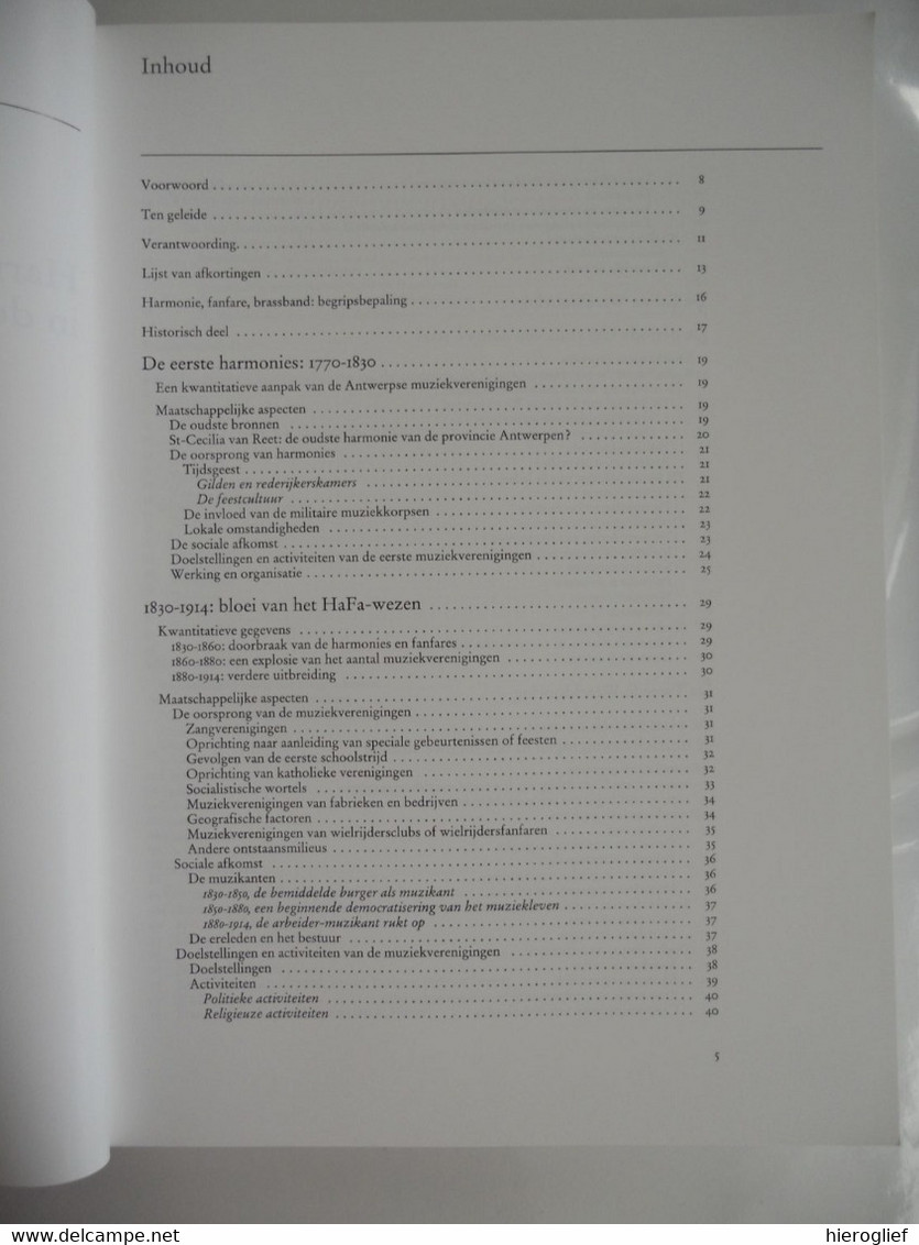 HARMONIES FANFARES EN BRASSBANDS IN DE PROVINCIE ANTWERPEN Gwenny Vermote & Christel Baeten 1992 - Snoeck-ducaju - Histoire
