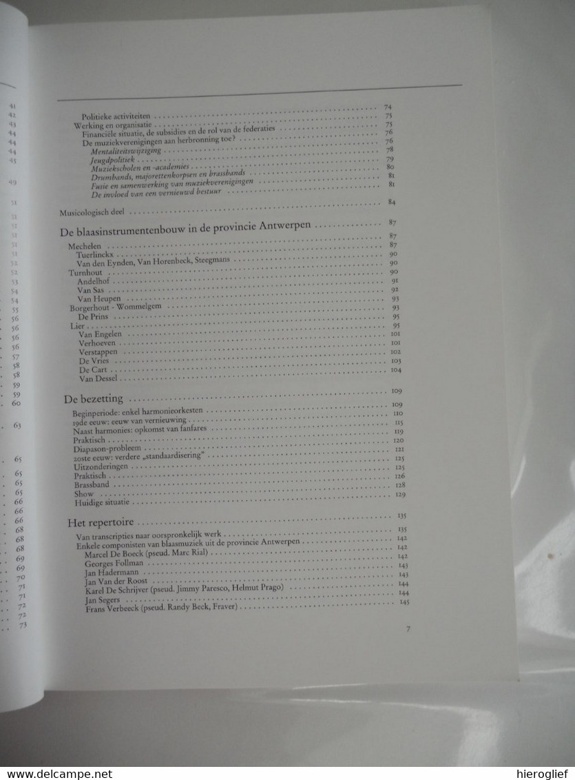 HARMONIES FANFARES EN BRASSBANDS IN DE PROVINCIE ANTWERPEN Gwenny Vermote & Christel Baeten 1992 - Snoeck-ducaju - Histoire