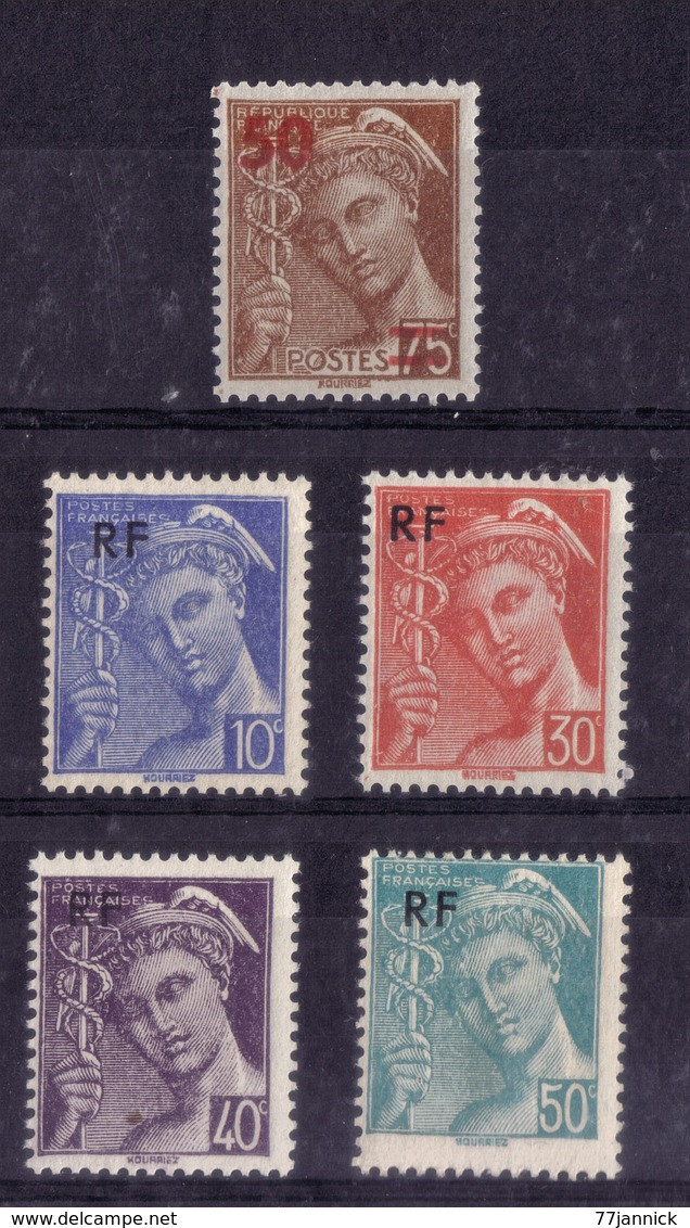 LOT DE TIMBRES MERCURE SURCHARGES NEUF** - 1938-42 Mercure