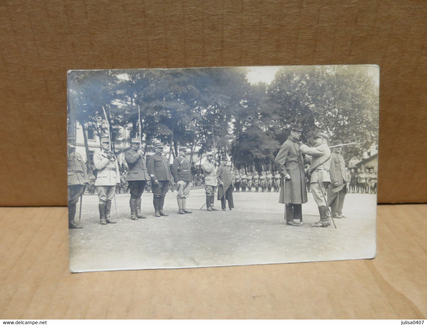 GUERRE 1914-18 Carte Photo Remise De Décoration - Guerra 1914-18