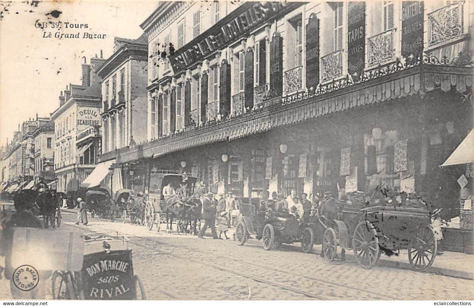 Tours       37           Commerce. Le Grand Bazar. Calèches Et Automobiles     N° GB 39   (voir Scan) - Tours