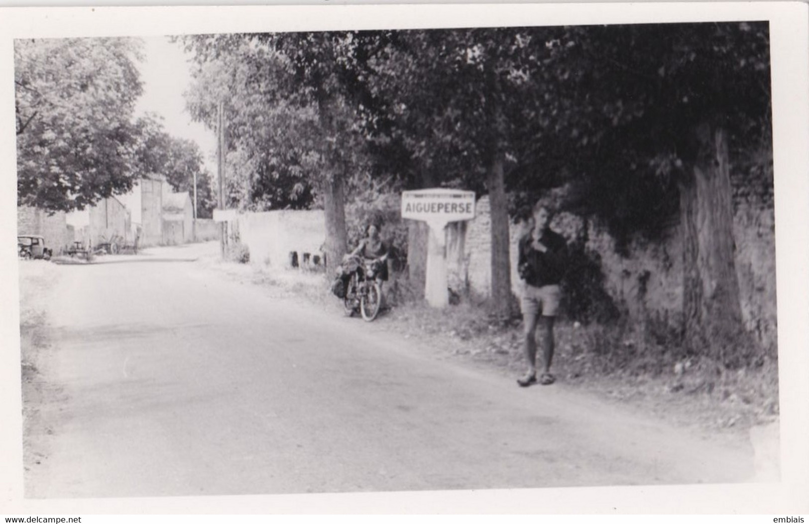 63  AIGUEPERSE - Carte Photo De L'entrée De La Ville 1952 - Aigueperse