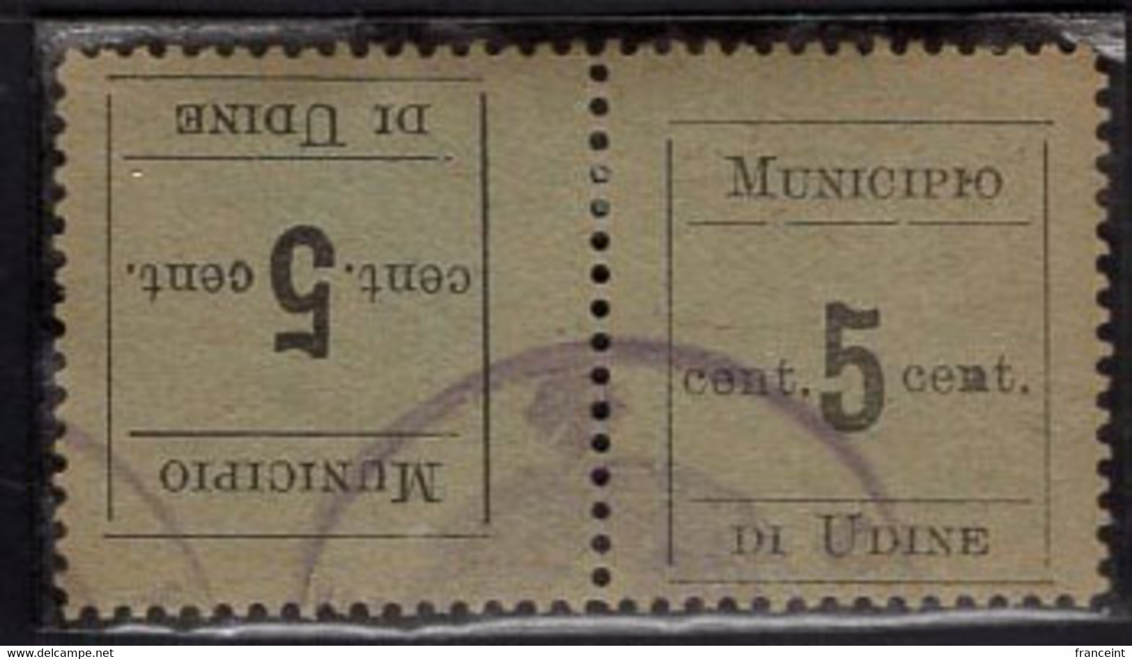 Italy (1918) Occupation Of Udine Tête-bêche Pair Used. - Udine