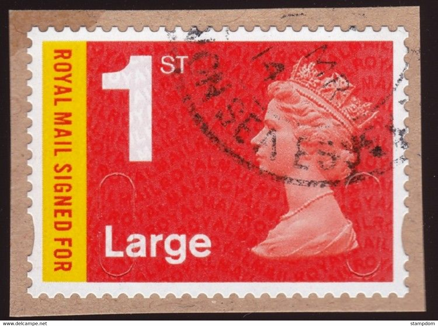 GREAT BRITAIN GB 2013 QE2 Royal Mail Signed For Ist LARGE MA13 With Security Slits - USED @Q078 - Machin-Ausgaben