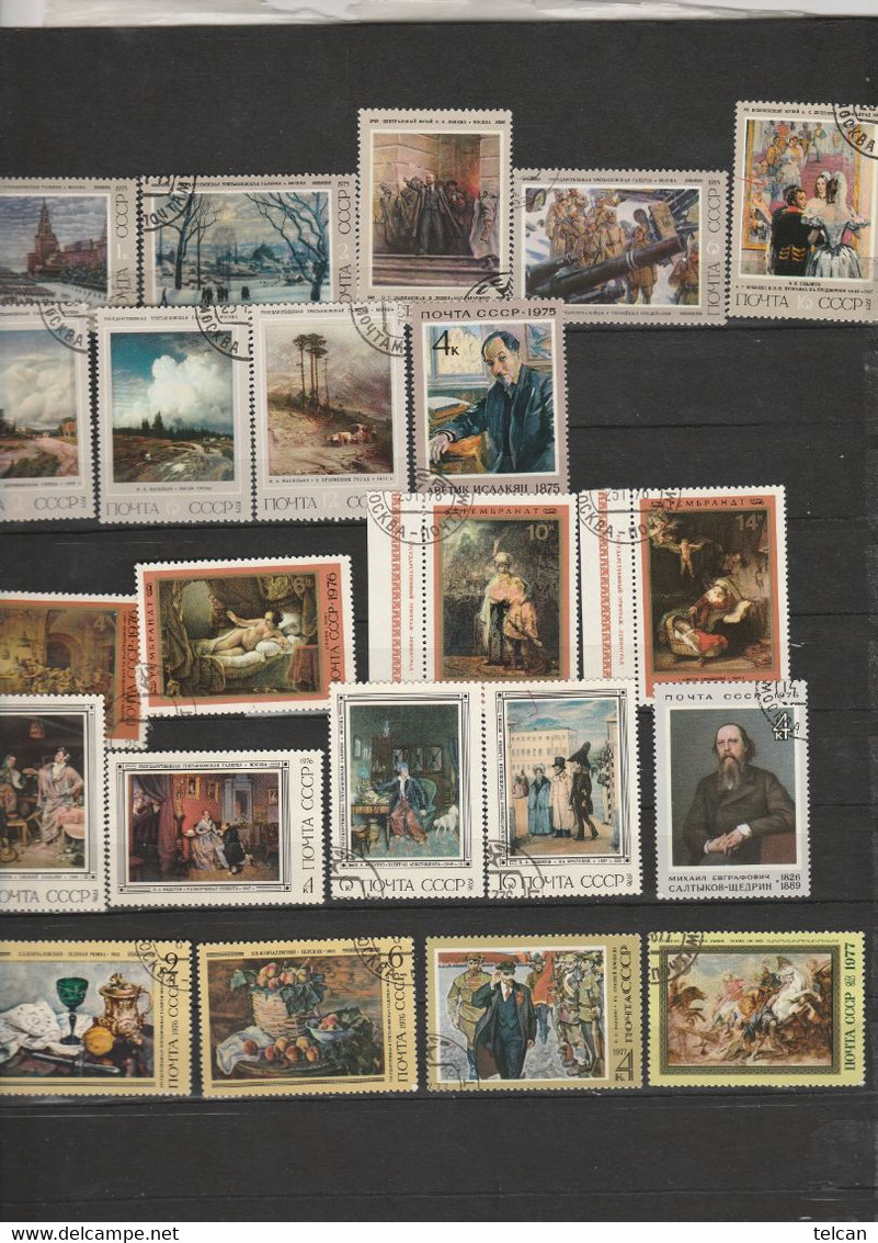 COLLECTION DE TABLEAUX RUSSES      1956 1990    127 TIMBRES  TBE  5 SCANS - Altri & Non Classificati