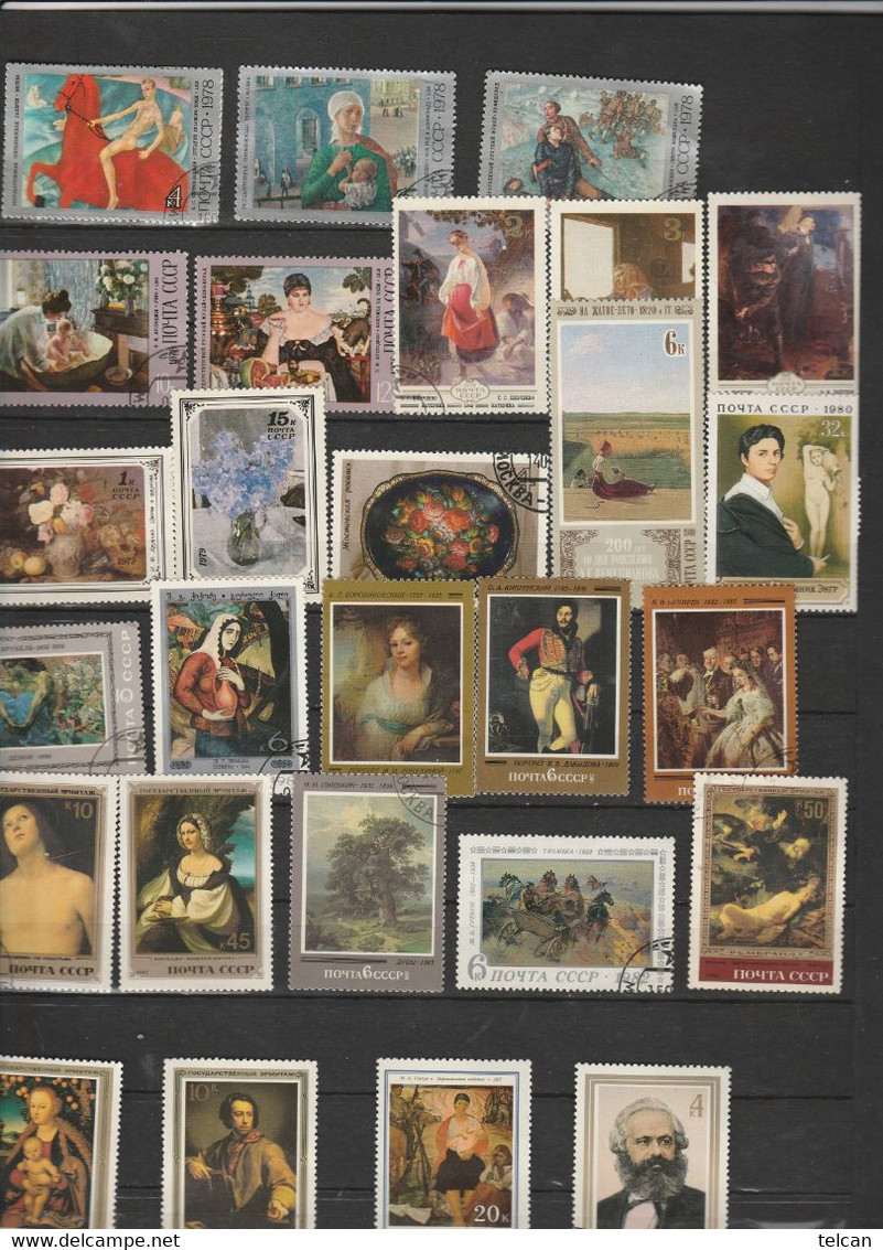 COLLECTION DE TABLEAUX RUSSES      1956 1990    127 TIMBRES  TBE  5 SCANS - Sonstige & Ohne Zuordnung