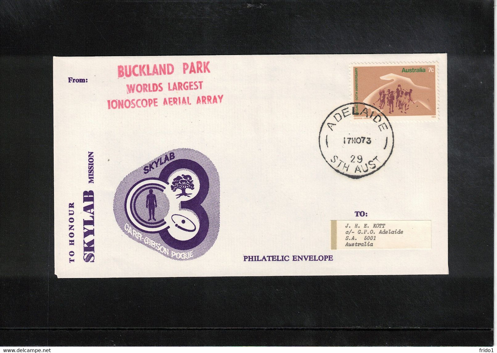Australia 1973 Space / Raumfahrt Skylab - Buckland Park Tracking Station Interesting Cover - Océanie