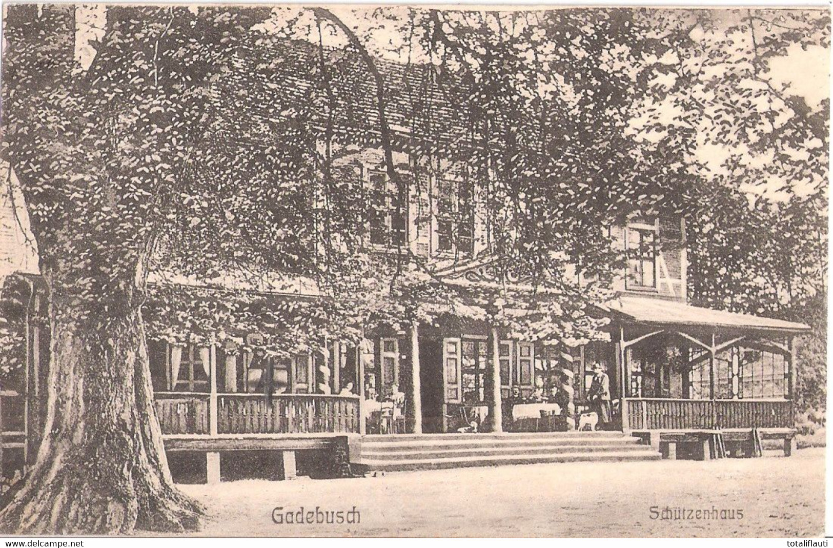 GADEBUSCH Mecklenburg Schützenhaus Wirtin Frau Linke Mit Ihrem Hund Gelaufen 14.9.1913 - Gadebusch