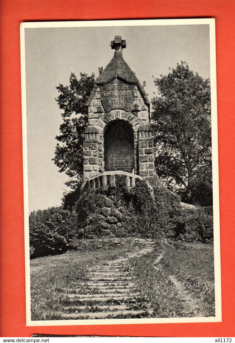 ZQB-28 Oberägeri  Morgarten Denkmal. Gelaufen Unten Umschlag In 1958. - Oberägeri