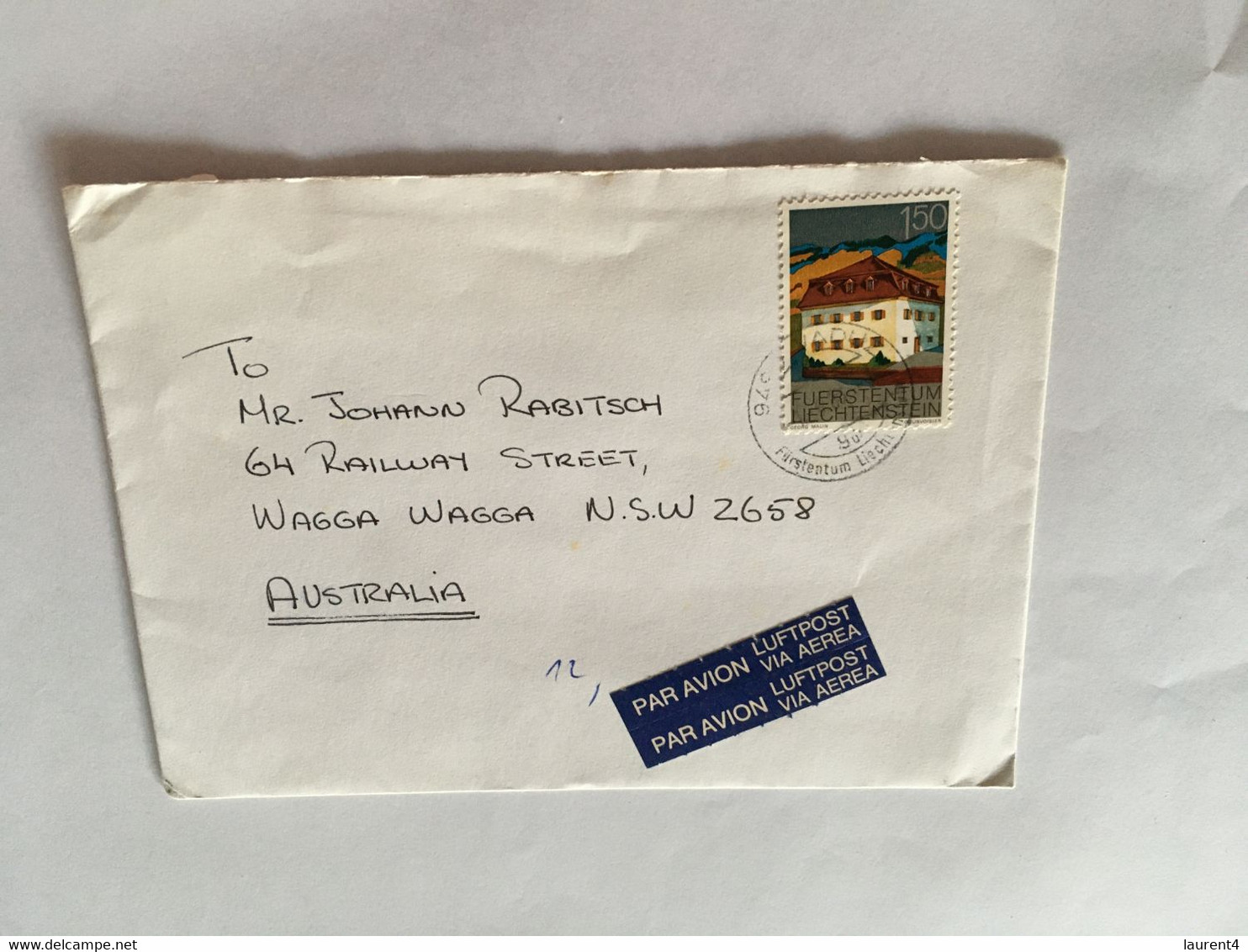 (6 A 22 A) Liechtenstein Covers Posted To Australia (2 Cover) 2 Items - Lettres & Documents