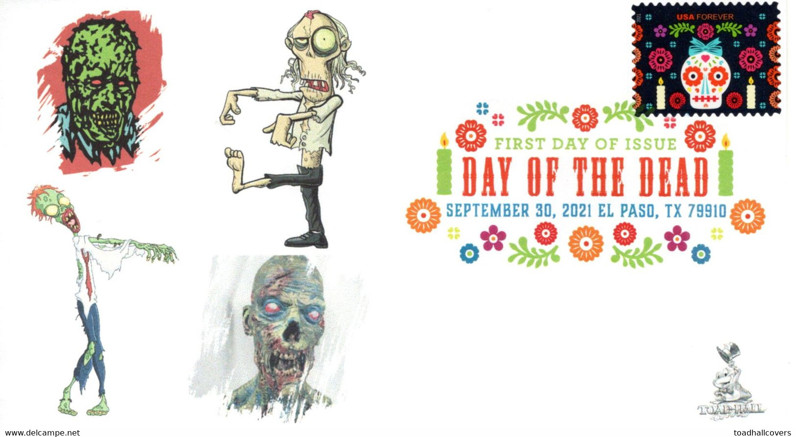 Day Of The Dead First Day Cover, With Digital Color Pictorial (DCP) Postmark From El Paso, TX - 2011-...