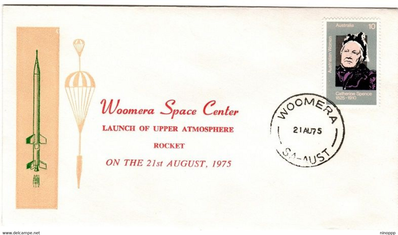 Australia 1975  Au 21, Woomera Space Center Launch Of Upper Atmosfere Rocket.,Souvenir Cover - Oceania