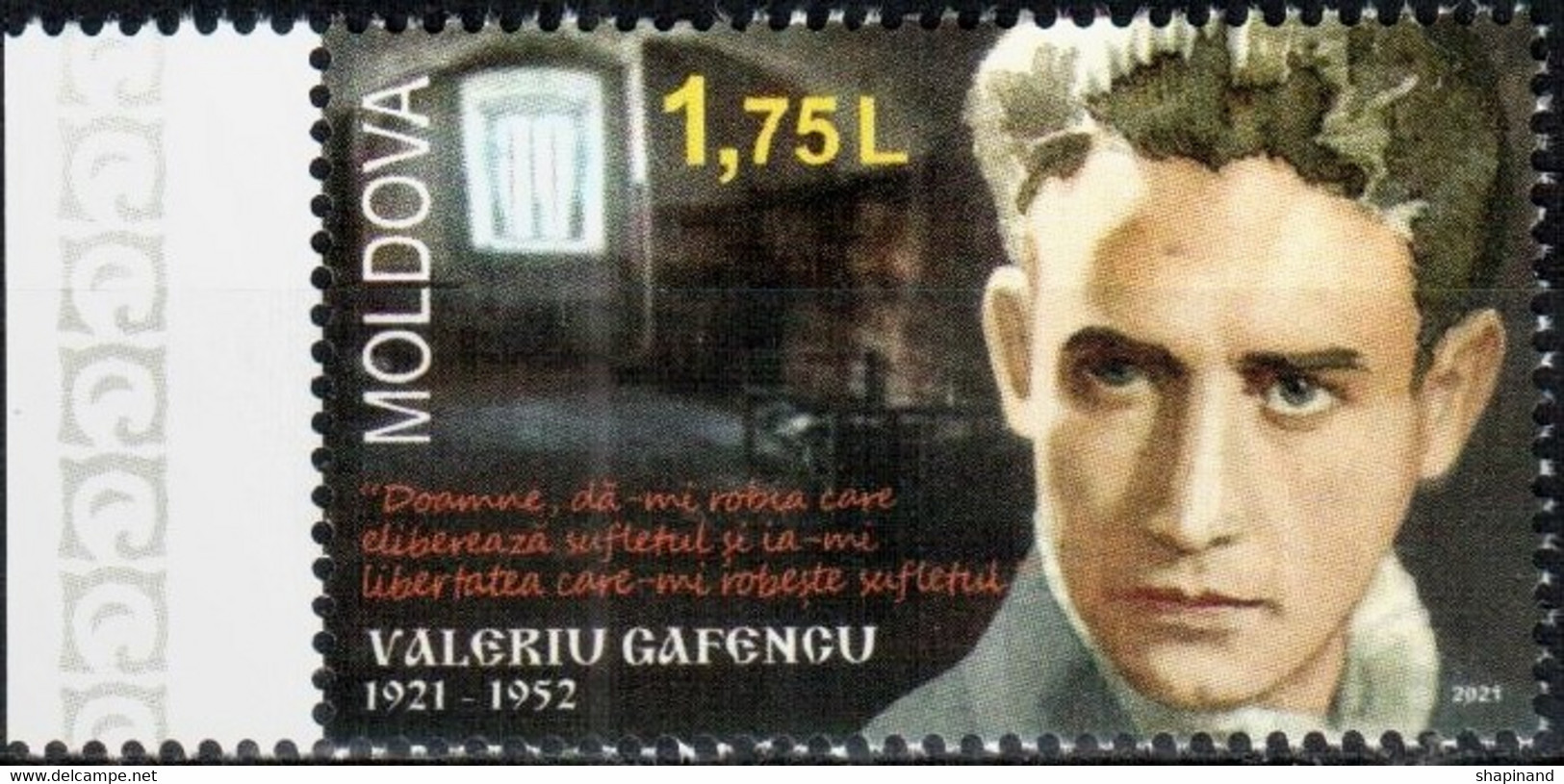 Moldova 2021 100th Anniversary Of Valeriu Gafencu. Type (II) 1v Quality:100% - Moldova