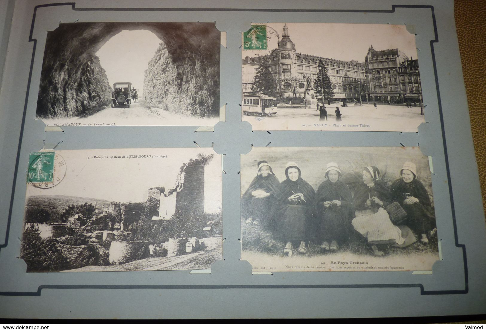 Album +/- 400 CPA - Majorité divers France + quelques "Fantaisie" et Cartes Photos anciennes toutes scannées recto.