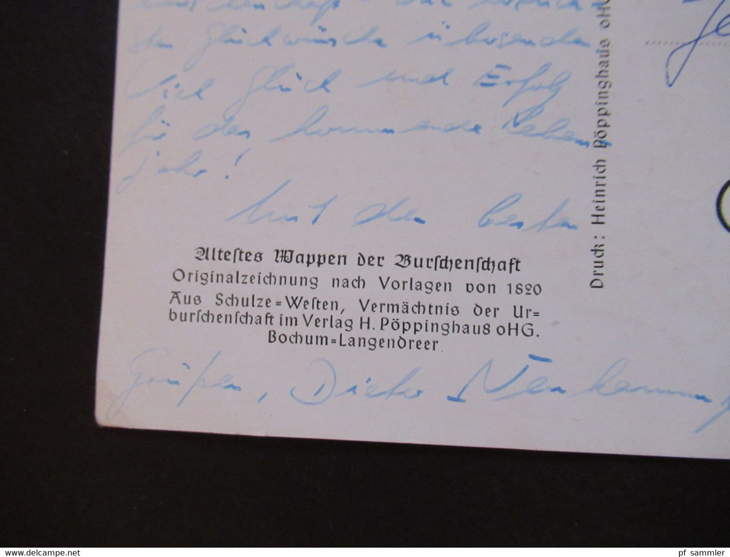 BRD 1961 Motiv AK Studentika Ehre Freiheit Vaterland Mit Wappen Jenaische Burschenschaft Arminia A.d. Burgkeller Mainz - Mainz