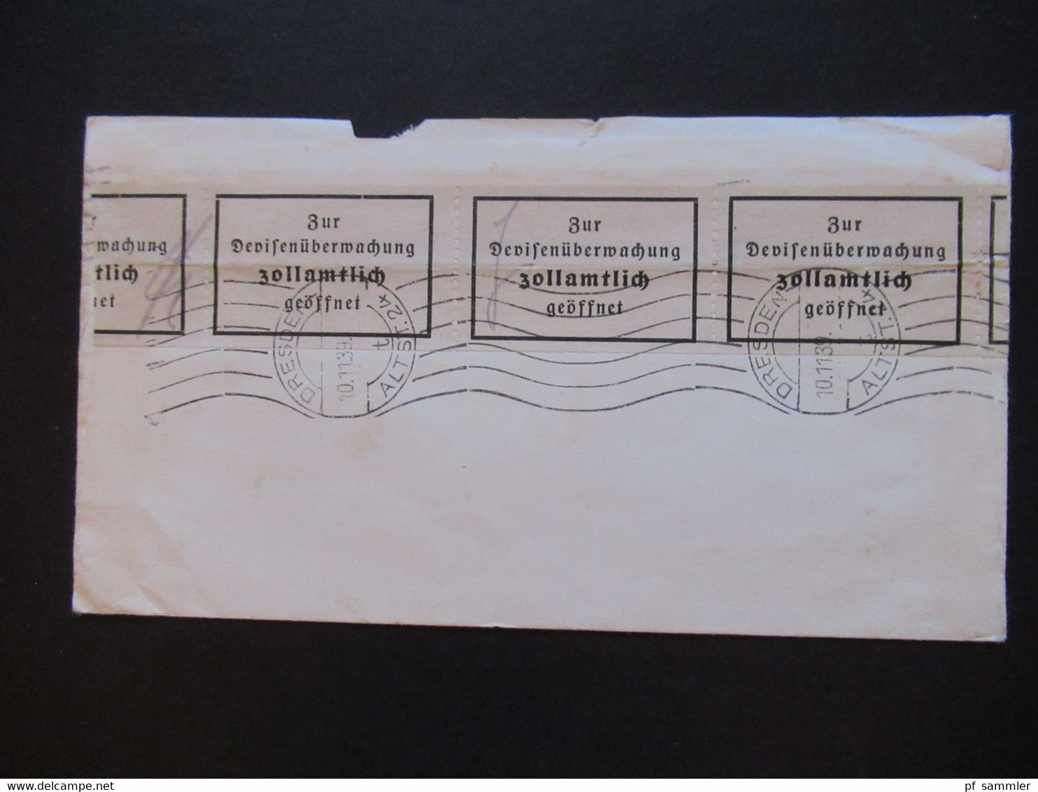 USA 1939 4.10.1939 Kurz Nach Beginn Des 2.WK Auslandsbrief NY - Dresden Devisenüberwachung Zollamtlich Geöffnet - Storia Postale