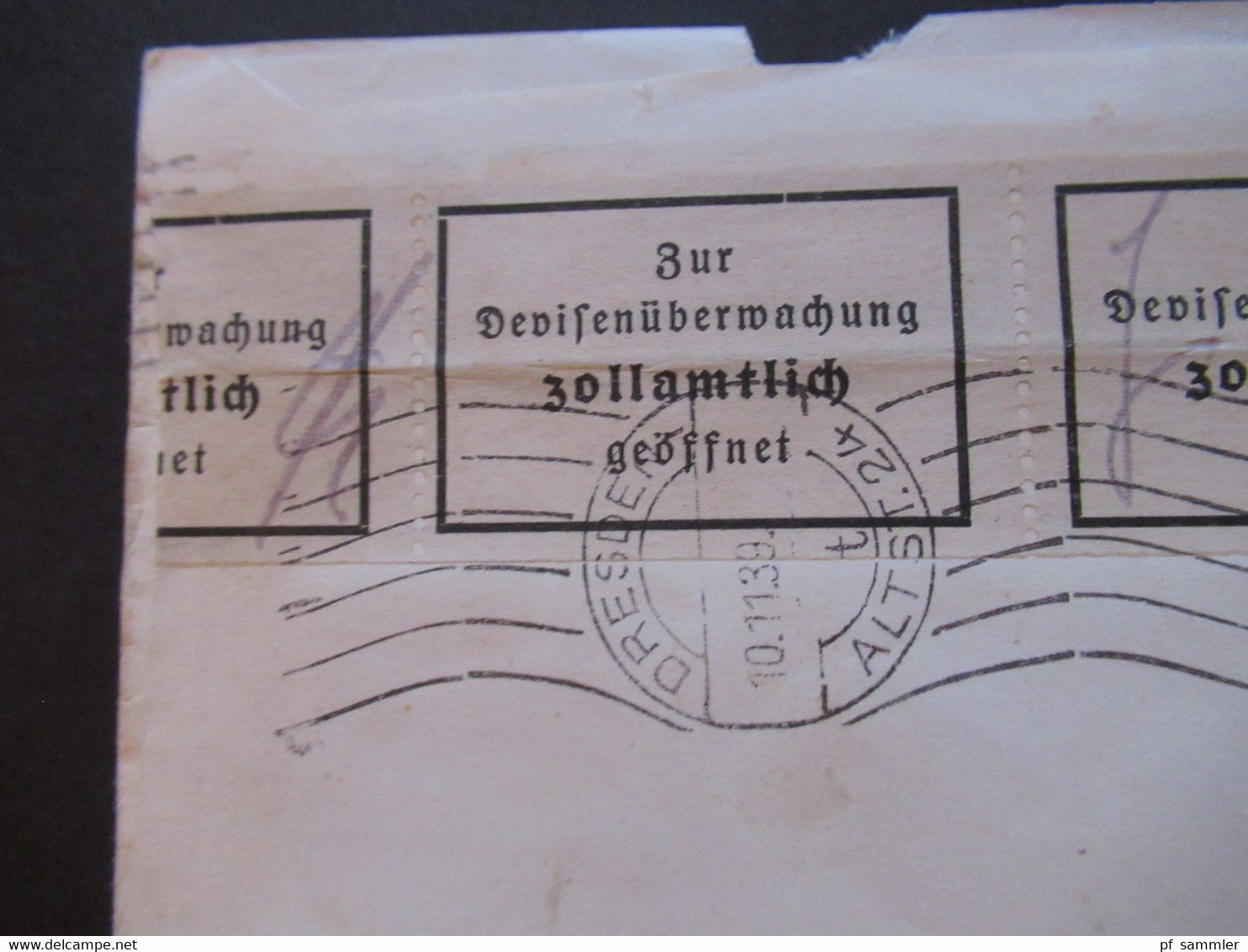 USA 1939 4.10.1939 Kurz Nach Beginn Des 2.WK Auslandsbrief NY - Dresden Devisenüberwachung Zollamtlich Geöffnet - Storia Postale