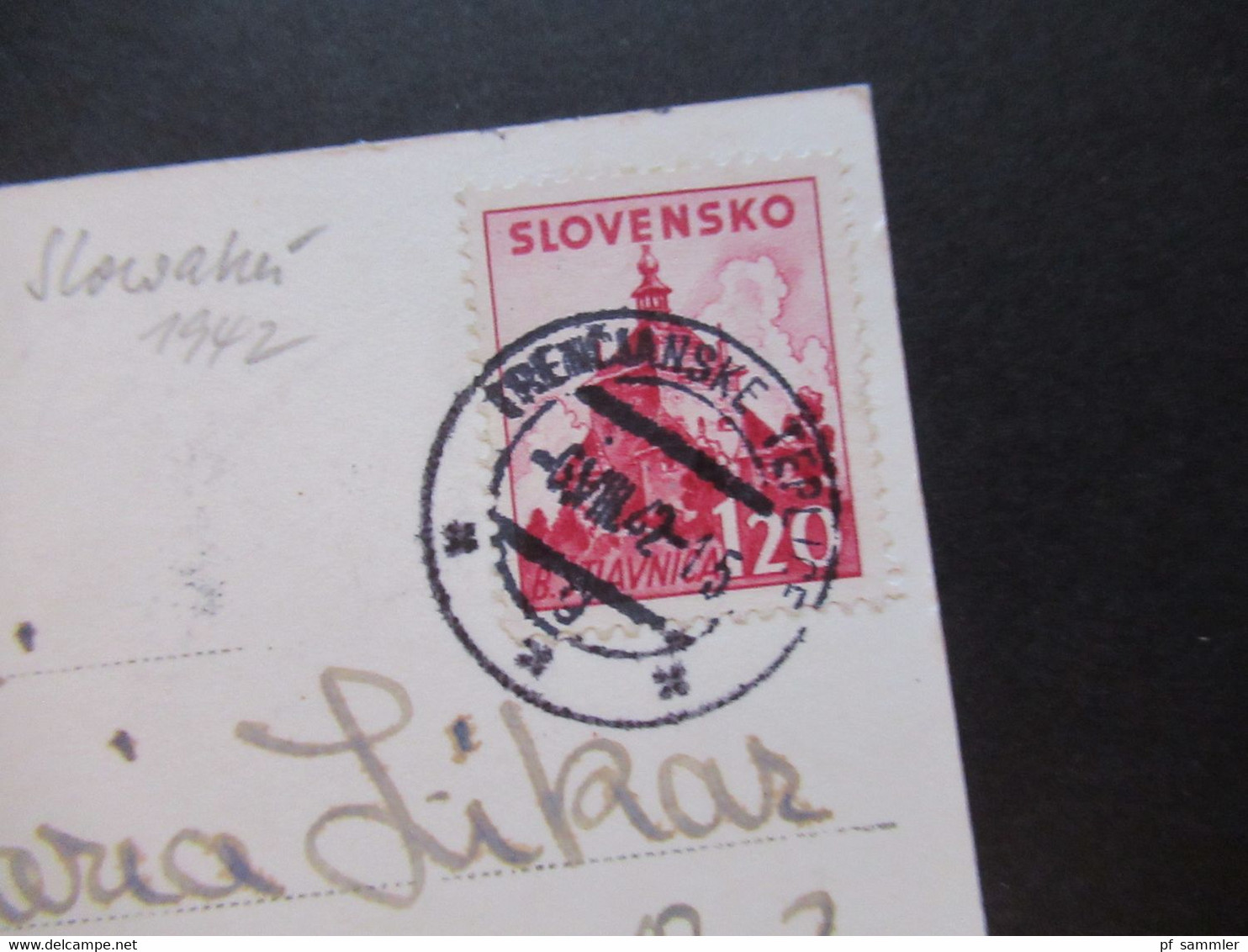 Slowakei 1942 Zensurbeleg OKW Mehrfachzensur AK Trencianske Teplice Marke Slovakotour Gruss Aus Der Sommerfrische - Briefe U. Dokumente