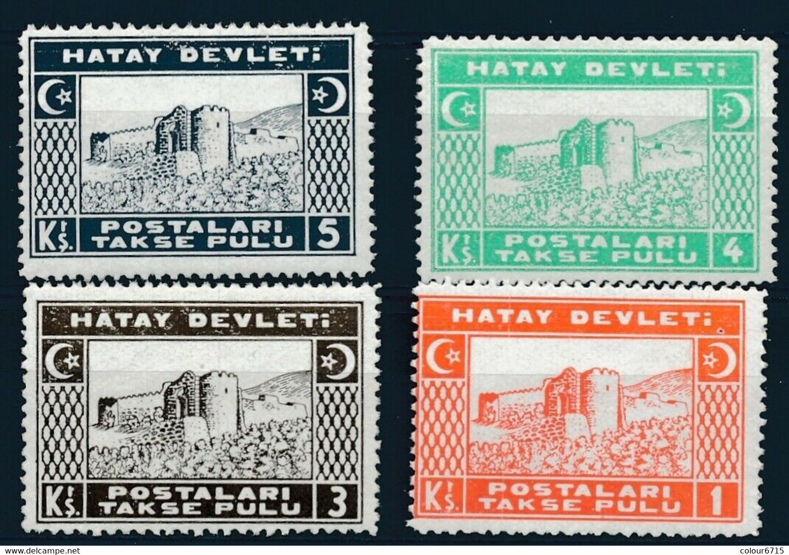 Turkey/Hatay 1939 Castles Stamps 4v MNH - 1934-39 Sandschak Alexandrette & Hatay