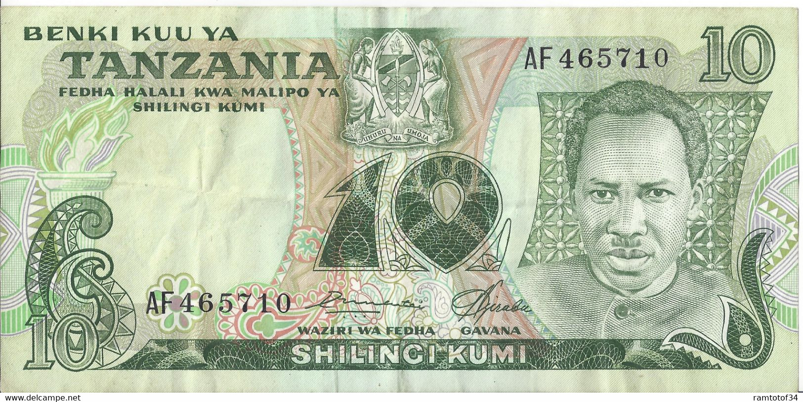 TANZANIE - 10 Shilingi Kumi 1978 - Tansania