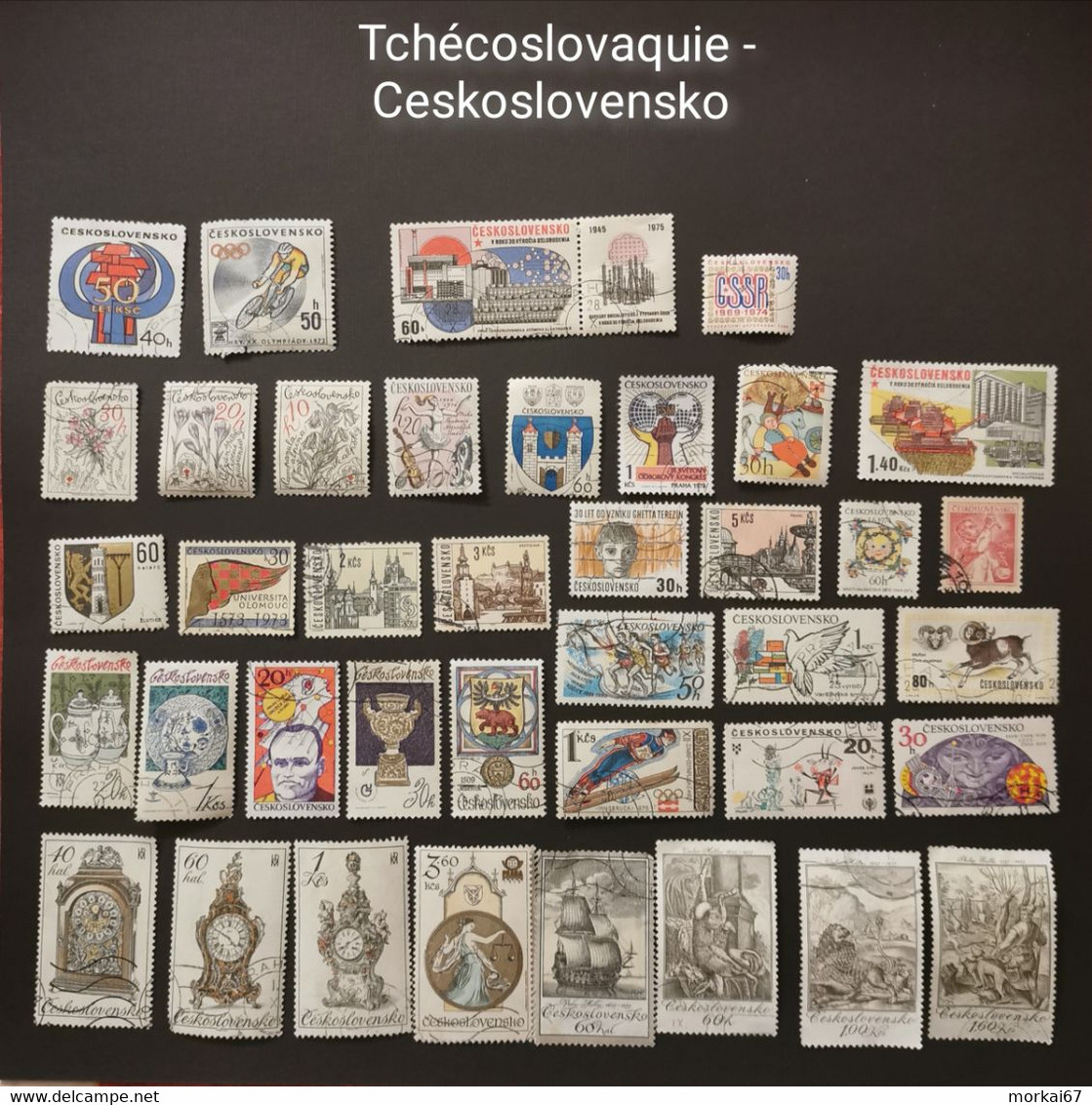 Lot De Timbres Oblitérés Pays Tchécoslovaquie - Verzamelingen & Reeksen