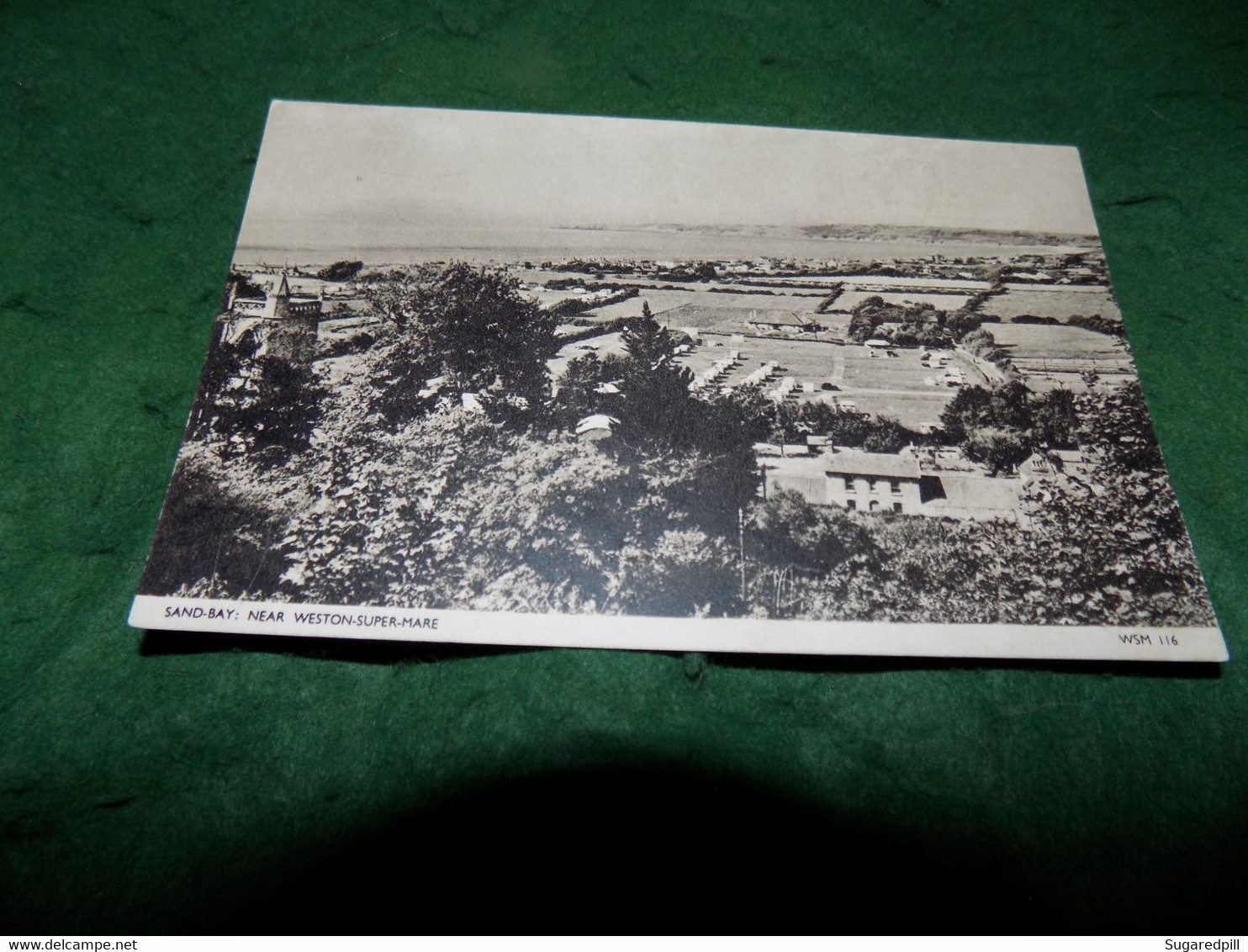 VINTAGE UK SOMERSET: WESTON Super MARE Sand Bay Panorama B&w Jarrold - Weston-Super-Mare