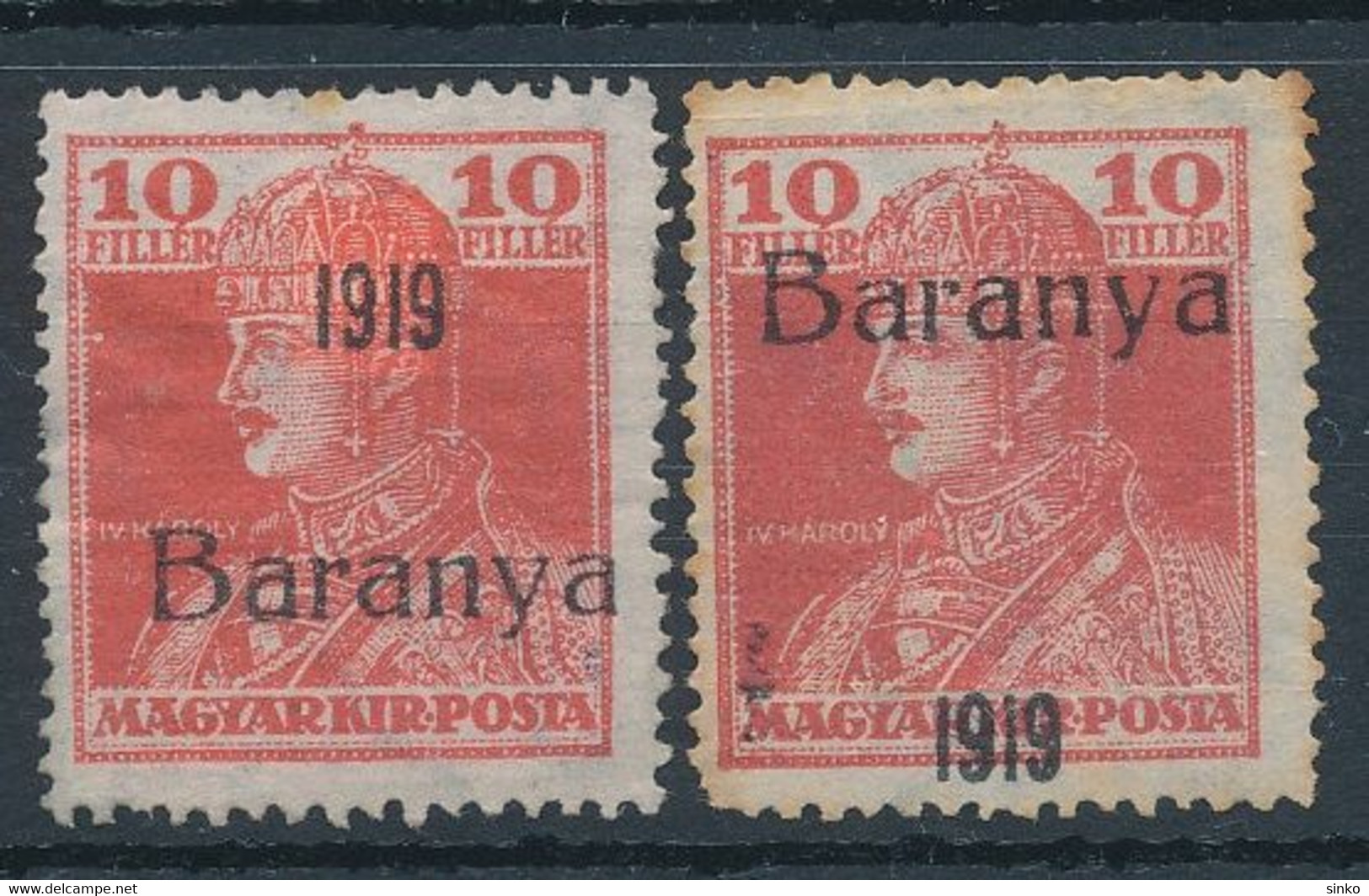 1919. Baranya (I.) (Serbian Occupation) - Baranya